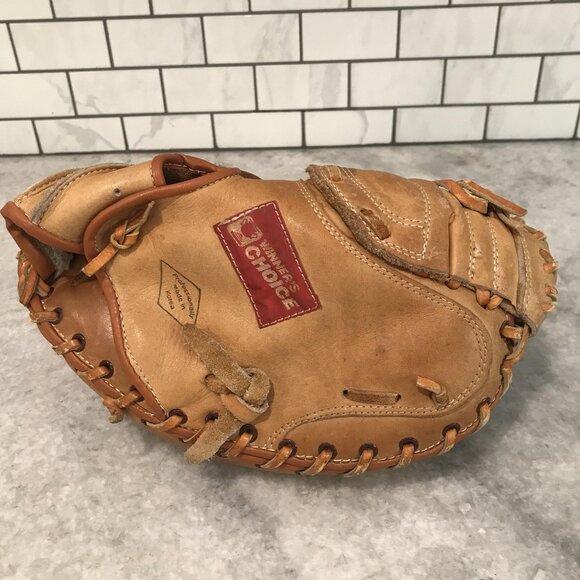 Winner's Choice Baseball Catchers Mitt Professional Model Rawhide Laced Leather - Picture 1 of 9